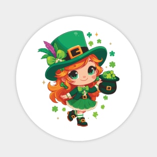 Cute St Patrick's Day Girl Magnet